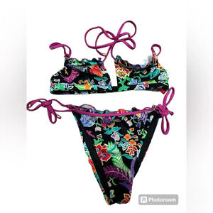 Yamamay floral print bikini set both size small